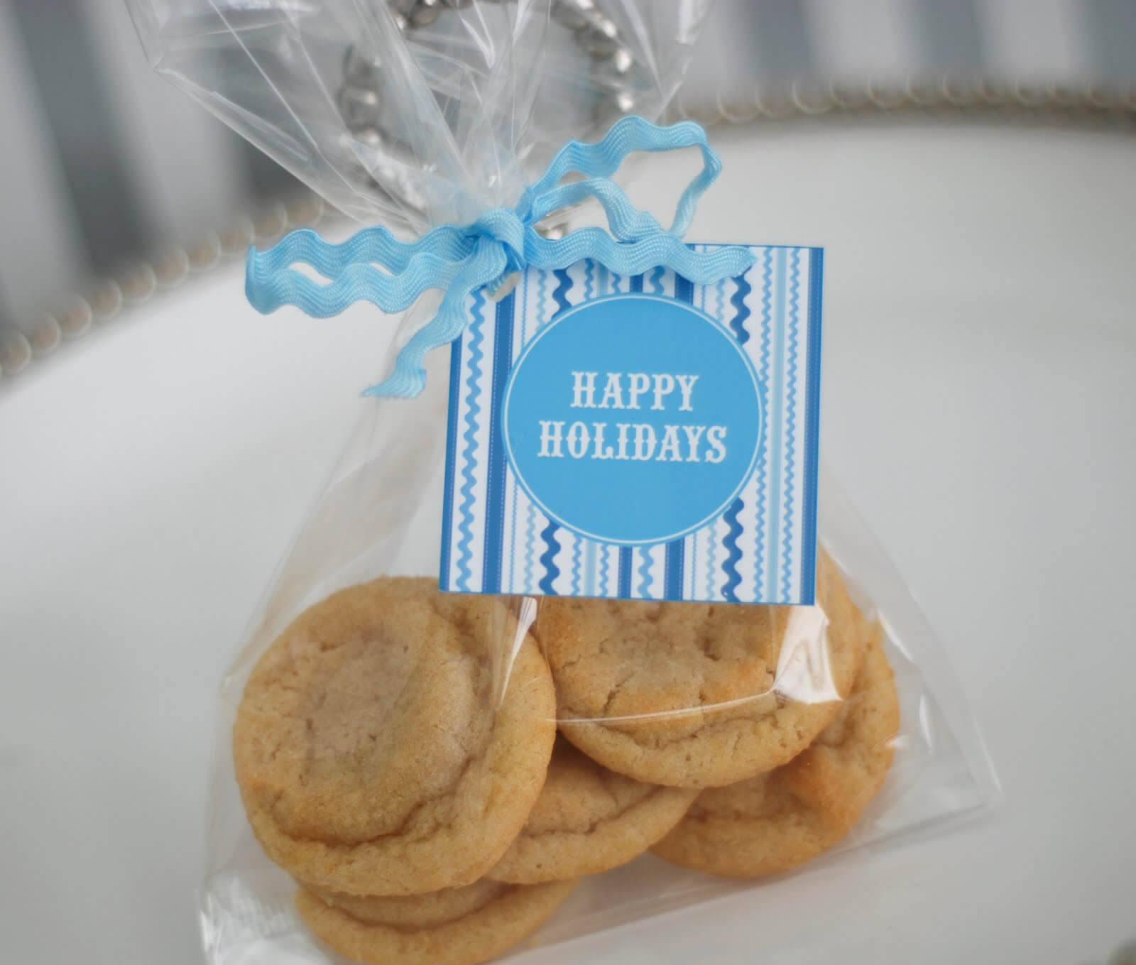 Free Printable: Blue And White Holiday Cookie Exchange Regarding Cookie Exchange Recipe Card Template