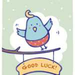 Free Printable Bluebird Of Happiness Greeting Card In Good Luck Card Templates