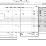 Free Printable Business Employee Expense Report Template For Regarding Company Expense Report Template