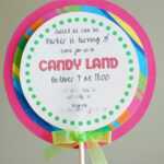 Free Printable Candyland Invitation Templates |  Than I Throughout Blank Candyland Template