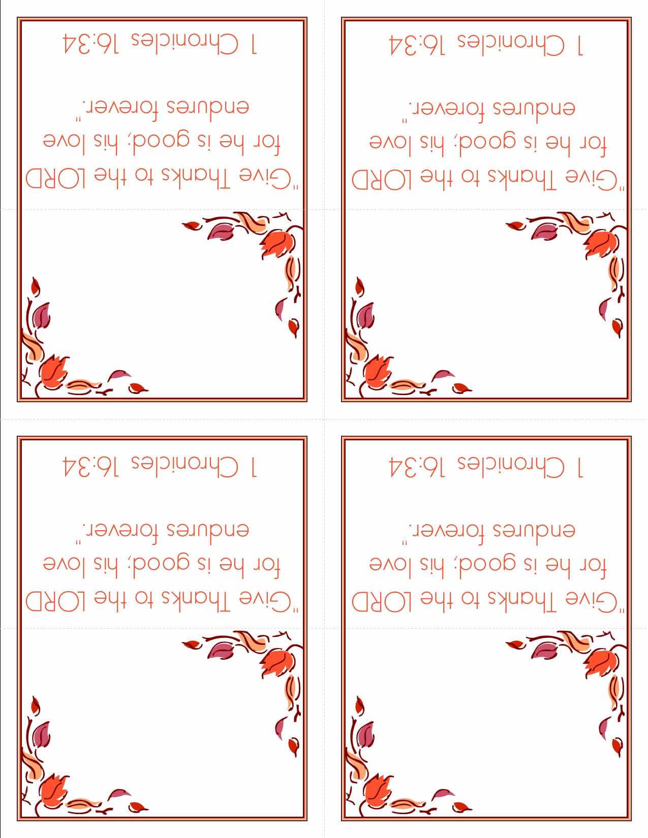 Free Printable Card Templates Of Free Templates For Intended For Thanksgiving Place Cards Template