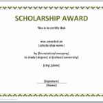 Free Printable Certificate Templates Best Of Award For Scholarship Certificate Template