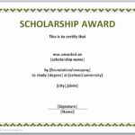 Free Printable Certificate Templates Best Of Award For Scholarship Certificate Template