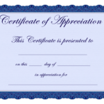 Free Printable Certificates Certificate Of Appreciation Intended For Template For Certificate Of Appreciation In Microsoft Word