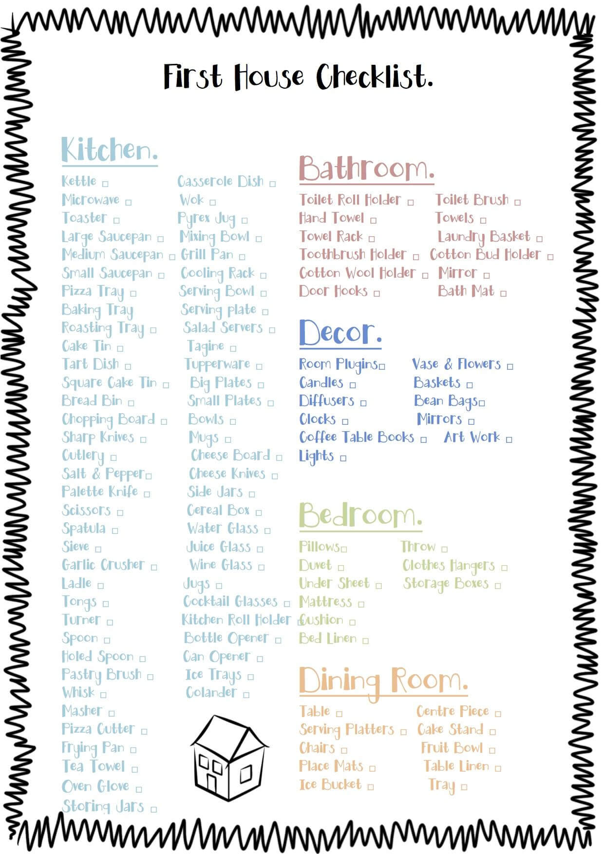 Free Printable Check List For The Essentials To Buy For A Within Moving House Cards Template Free