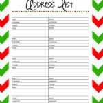 Free Printable Christmas Cards Address List {25 Days To An within Christmas Card List Template