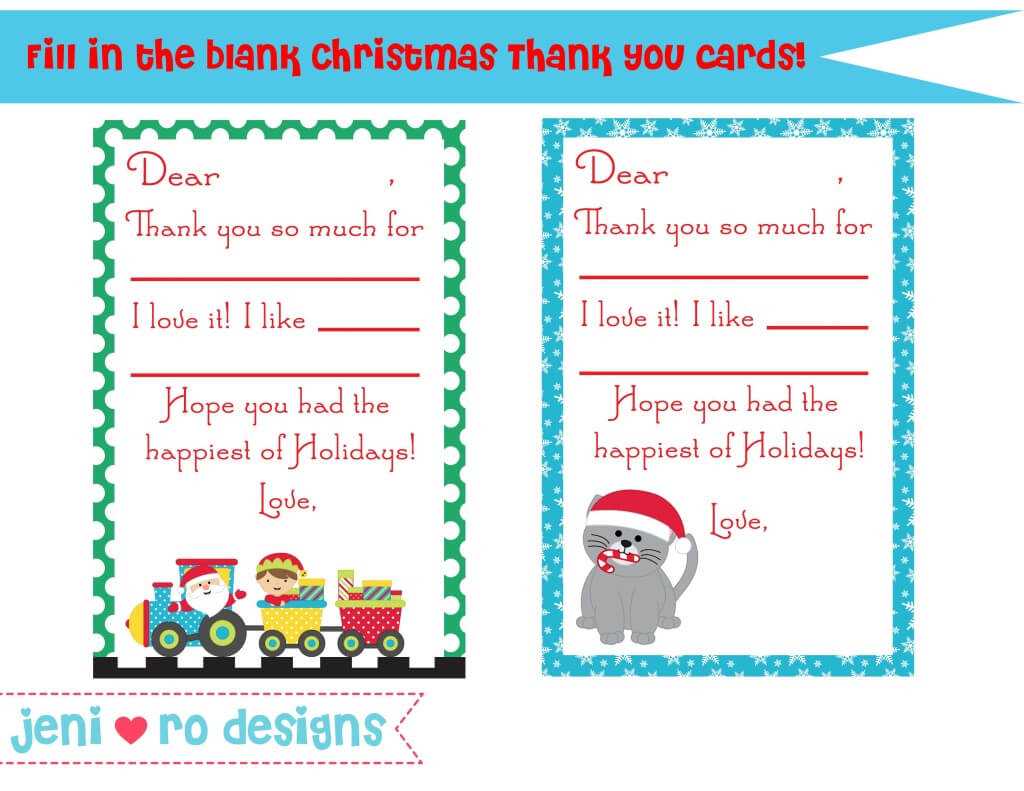 Free Printable Christmas Note Cards | Mult Igry For Christmas Thank You Card Templates Free