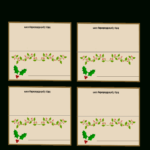 Free Printable Christmas Place Cards For Christmas Table Place Cards Template