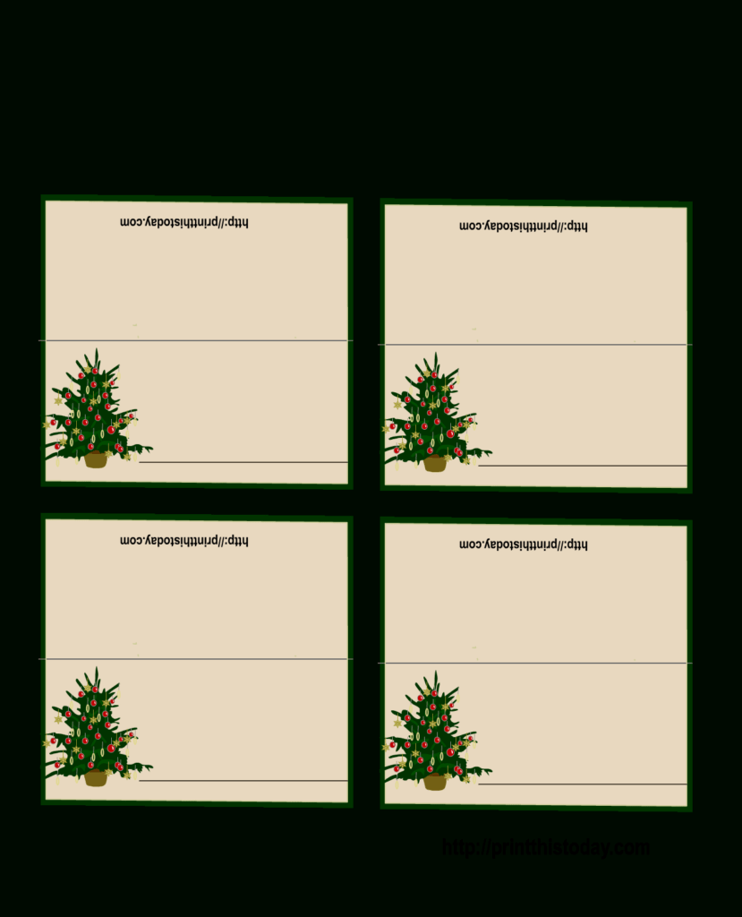 Free Printable Christmas Tree Place Cards | *+* Free Holiday in ...