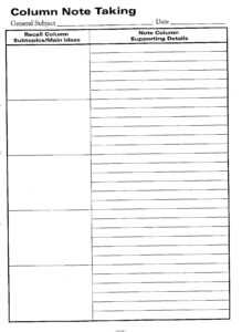 Free Printable Cornell Notes Graphic Organizer | Comic regarding Note ...