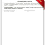 Free Printable Corporate Secretary's Certificate | Sample In Corporate Secretary Certificate Template