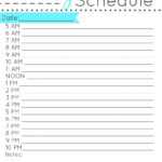 Free Printable Daily Schedule | Tips | Daily Schedule Inside Printable Blank Daily Schedule Template