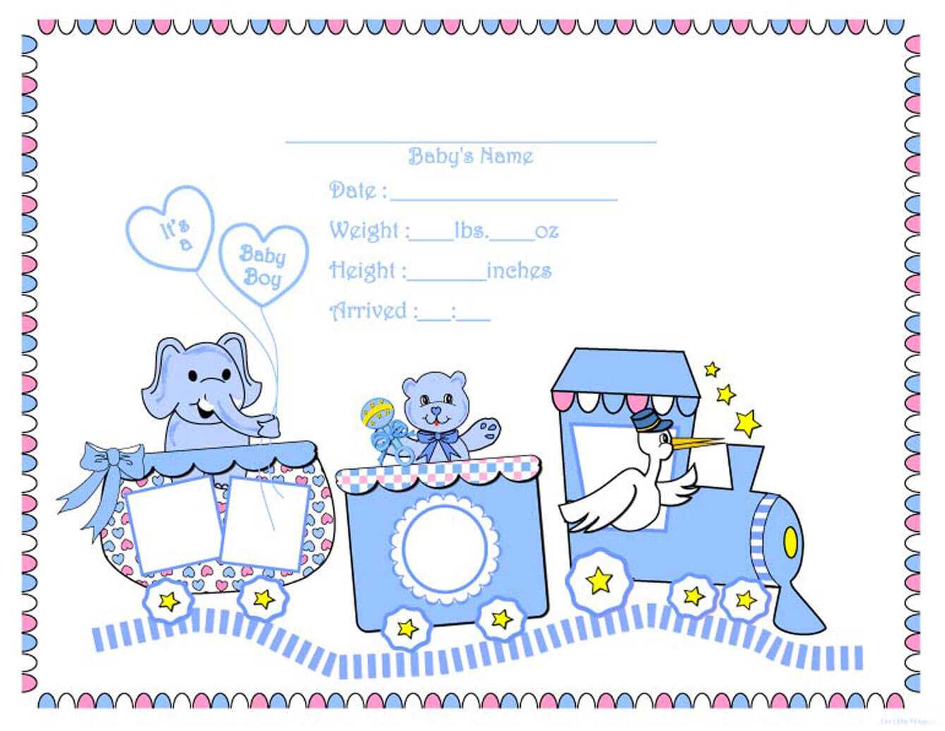 Free Printable, Digital, Scrapbook Template Pages, Sports Inside Girl Birth Certificate Template