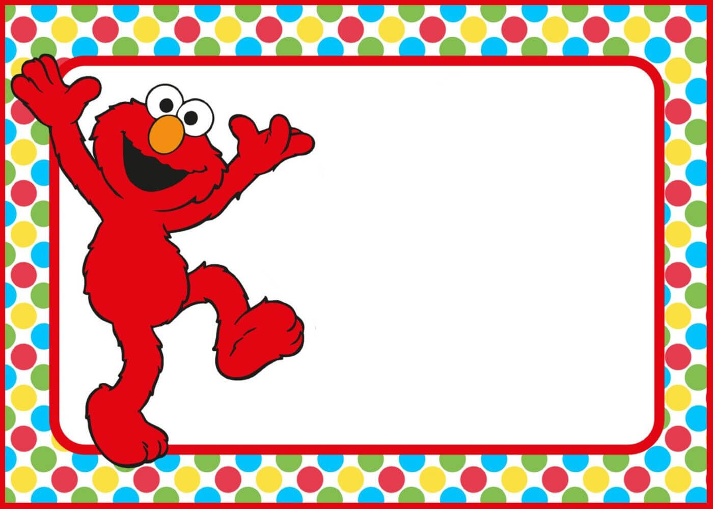 Free Printable Elmo Party Invitation Template | Coolest With Elmo Birthday Card Template