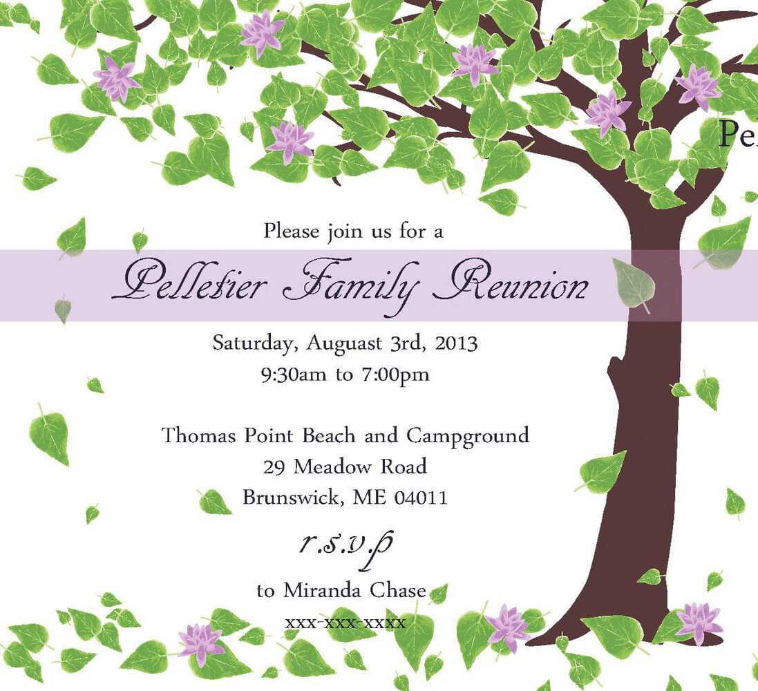 Free Printable Family Reunion Invitations | Mult Igry Inside Reunion Invitation Card Templates