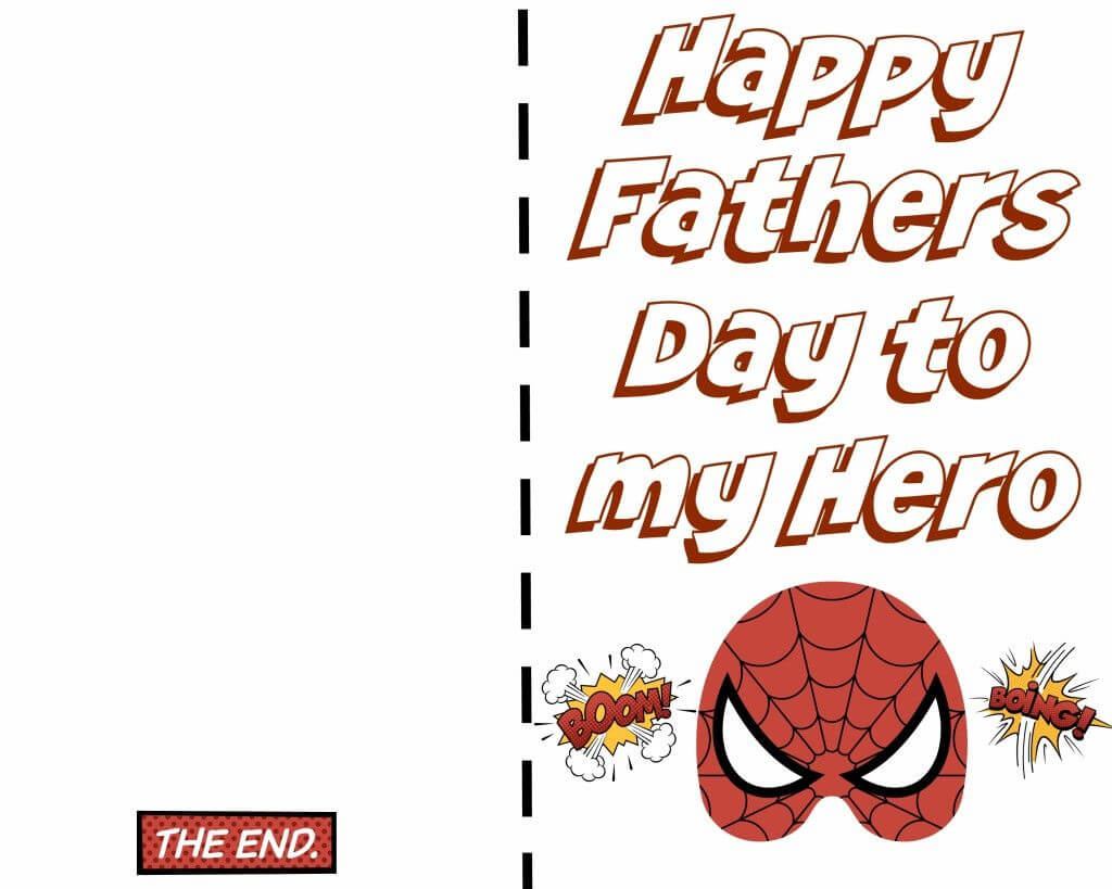 Free Printable Fathers Day Super Hero Cards. Just Print Out With Regard To Fathers Day Card Template