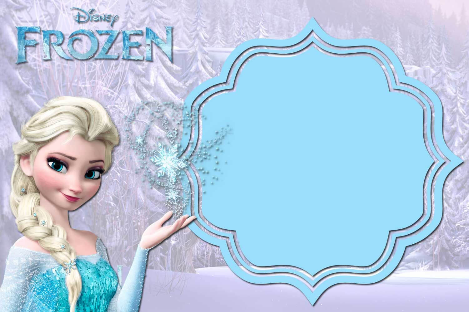 Free Printable Frozen Anna And Elsa Invitation With Regard To Frozen Birthday Card Template
