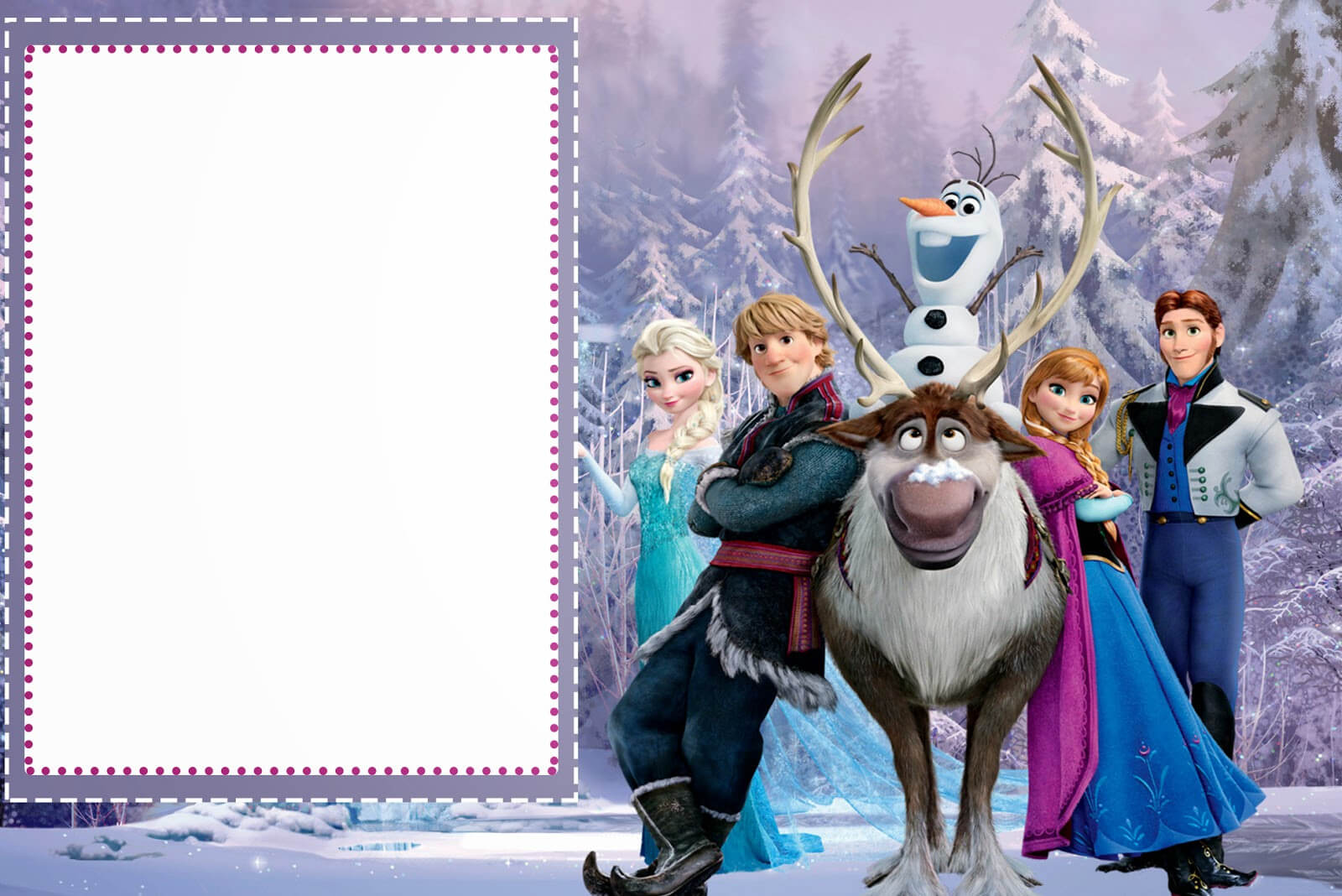 Free Printable Frozen Birthday Invitations Anna And Elsa With Regard To Frozen Birthday Card Template
