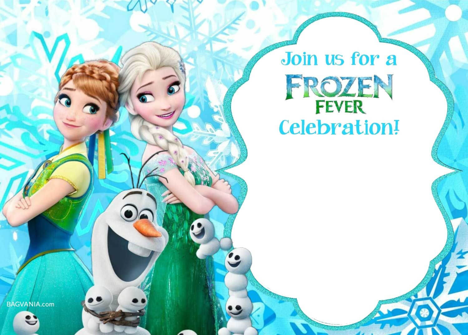 Free Printable Frozen Invitation Templates | Bagvania Free Inside Frozen Birthday Card Template