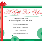 Free Printable Gift Certificate Template | Free Christmas In Homemade Christmas Gift Certificates Templates