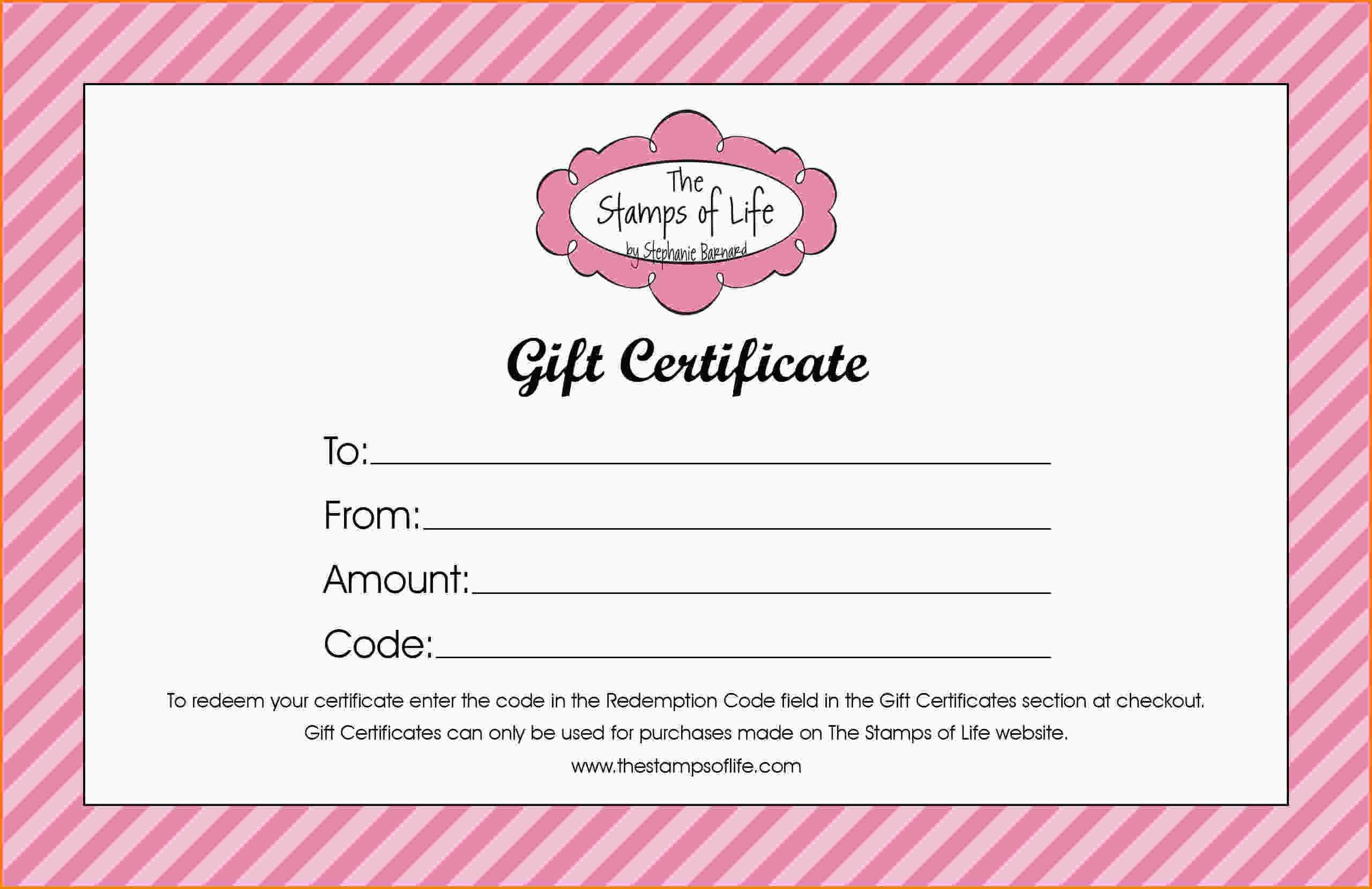 Free Printable Gift Certificates Online For Birthday In Free Photography Gift Certificate Template
