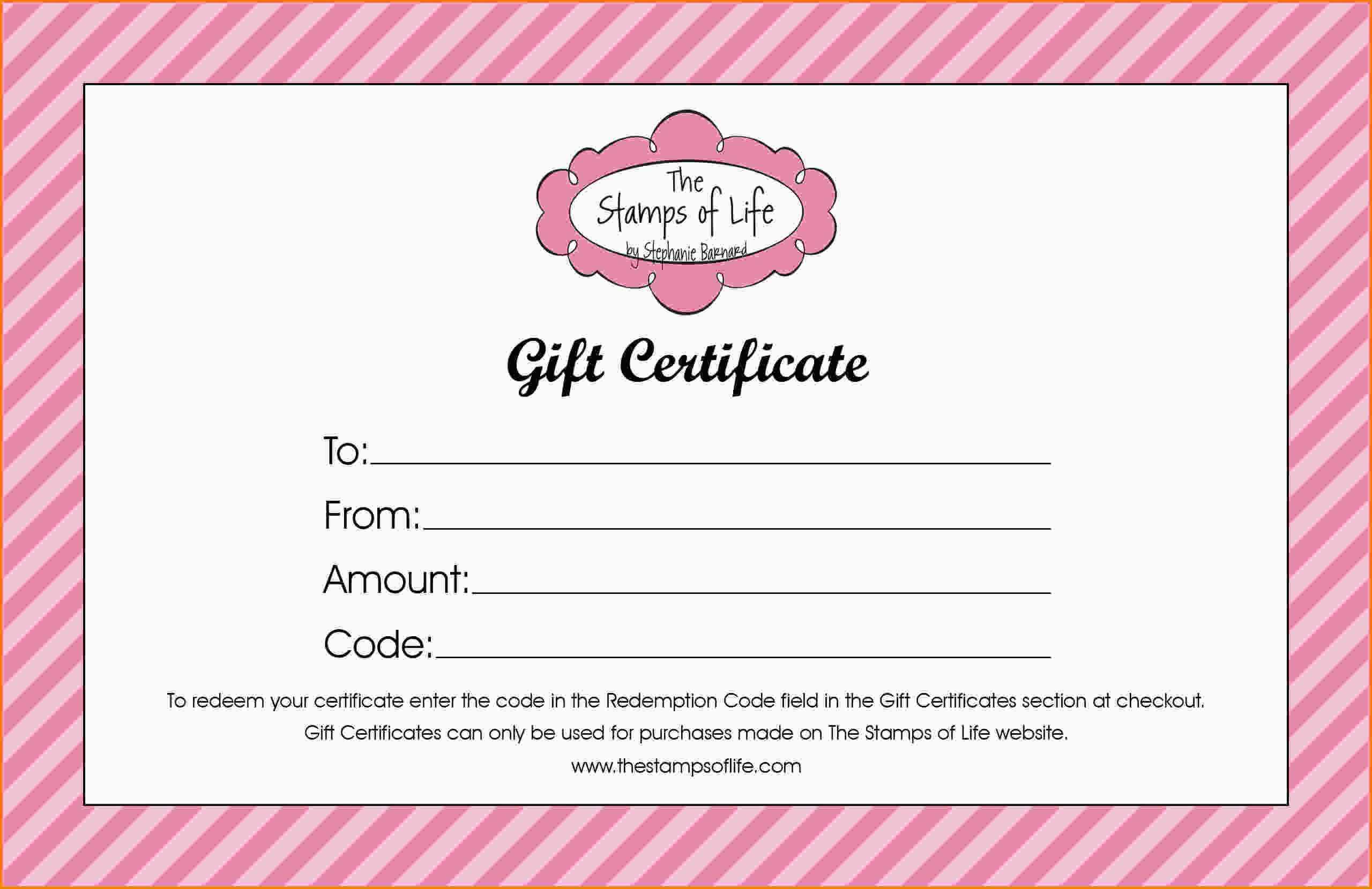 Free Printable Gift Certificates Online For Birthday In Free Photography Gift Certificate Template