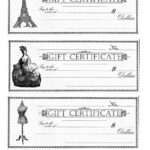 Free Printable – Gift Certificates | Projects To Try | Free With Black And White Gift Certificate Template Free