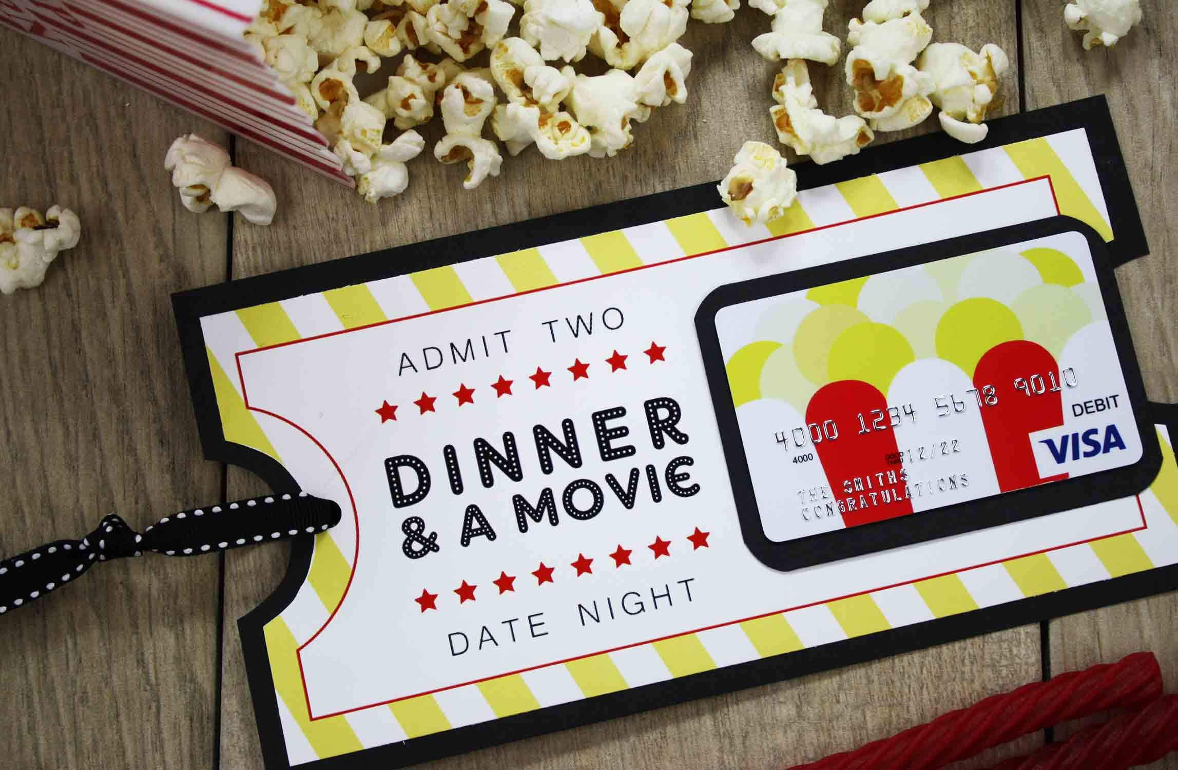 Free Printable} Give Date Night For A Wedding Gift | Diy Regarding Movie Gift Certificate Template