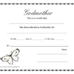 Free Printable Godparent Certificates | Printable Godmother In Baby Christening Certificate Template