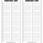 Free Printable Grocery Lists 016 List Templates Shopping Regarding Blank Grocery Shopping List Template