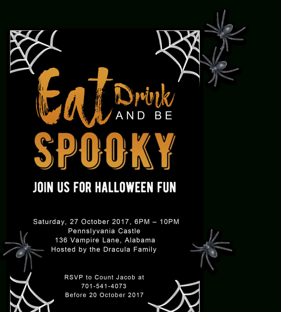 Free Printable Halloween Party Invitations 2018 ✅ [ Template] For Free Halloween Templates For Word