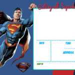 Free Printable Justice League Invitation Template | Liga De inside Superman Birthday Card Template