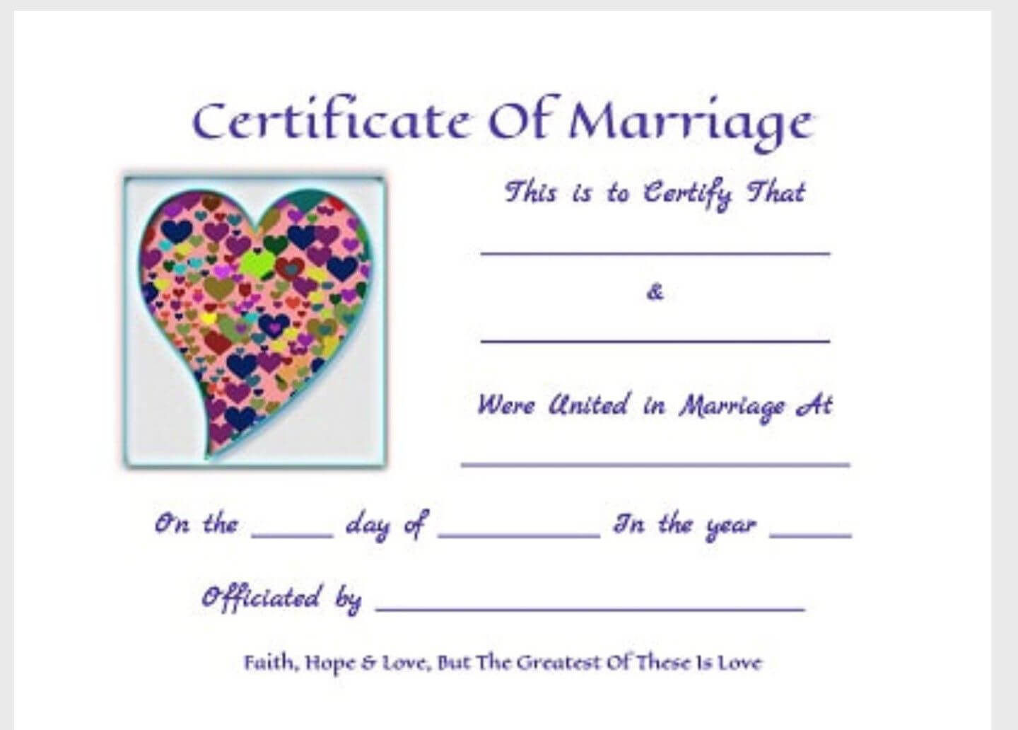 Free Printable Keepsakemarriage Certificates Www.thisjoyous In Love Certificate Templates