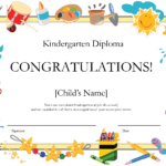 Free Printable Kindergarten Diplomaprintshowergames For Preschool Graduation Certificate Template Free