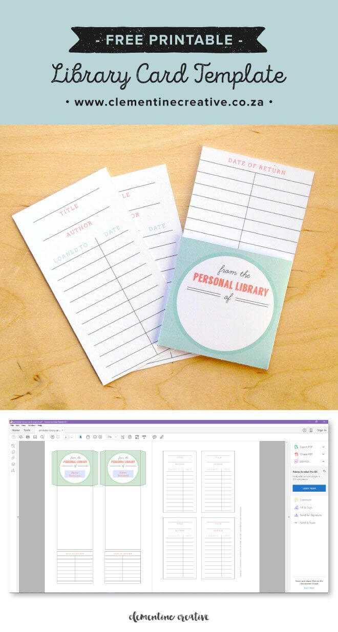 Free Printable Library Cards | Printables | The Best within Library Catalog Card Template