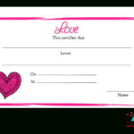 Free Printable Love Certificates throughout Love Certificate Templates