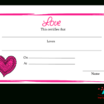 Free Printable Love Certificates Throughout Love Certificate Templates