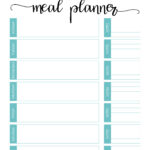 Free Printable Meal Planner Set – The Cottage Market Throughout Blank Meal Plan Template