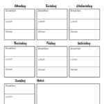 Free Printable Menu Planner Sheet – Southern Plate Throughout Blank Meal Plan Template