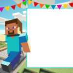 Free Printable Minecraft Birthday Invitation Template With Minecraft Birthday Card Template