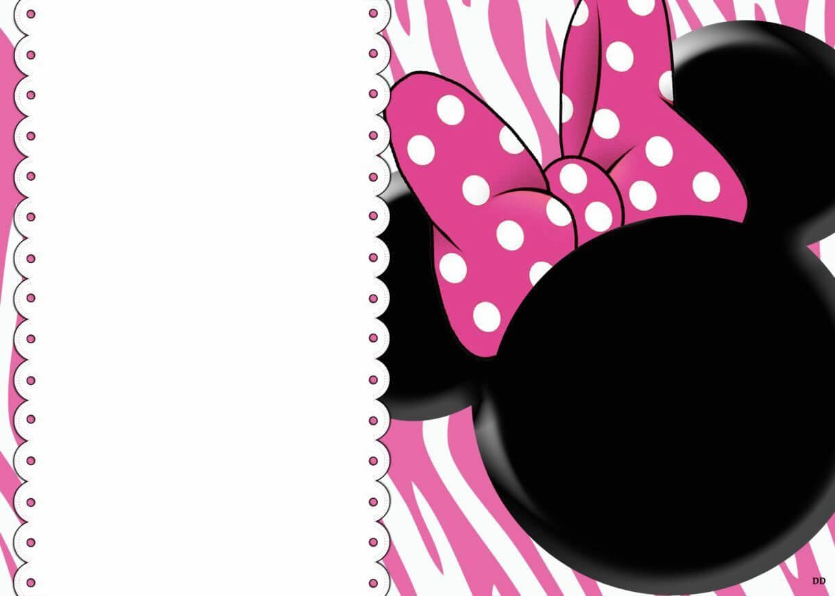 Free Printable Minnie Mouse 1St Birthday Invitation With Regard To Minnie Mouse Card Templates