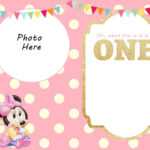 Free Printable Minnie Mouse 1St Invitation | Talli With Minnie Mouse Card Templates