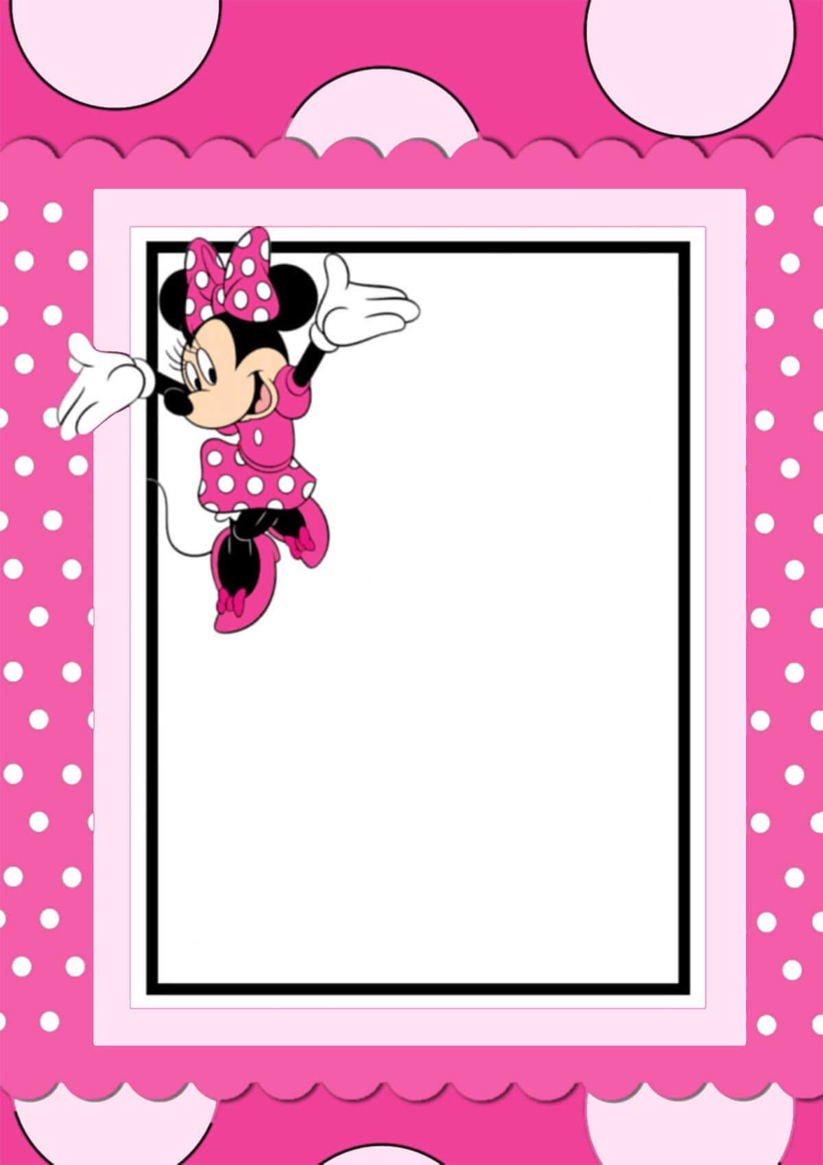 Free Printable Minnie Mouse Invitation Card | Minnie Mouse With Minnie Mouse Card Templates