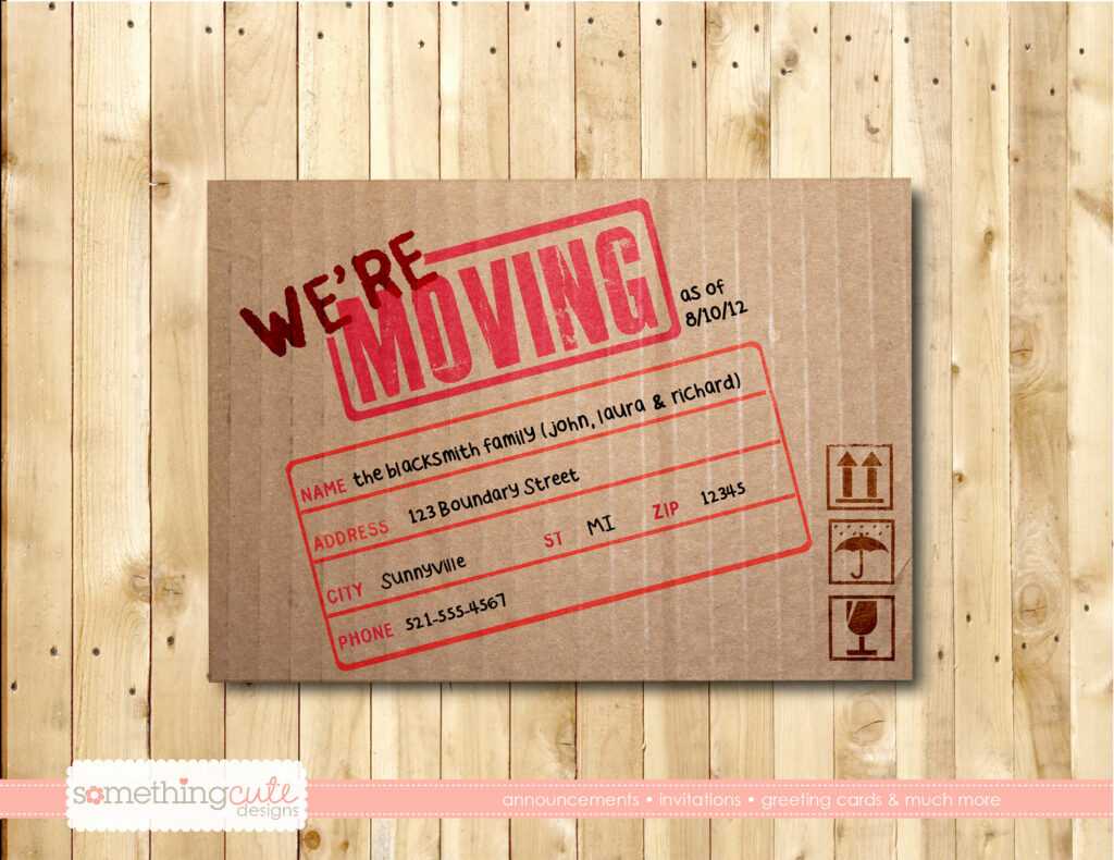 Image 5 for Moving House Cards Template Free