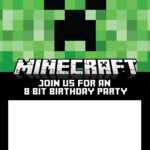 Free Printable Online Invitations Invitation Card Maker With Minecraft Birthday Card Template