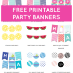 Free Printable Party Banners From @chicfetti | Alissa's Inside Sweet 16 Banner Template