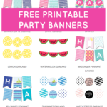 Free Printable Party Banners From @chicfetti | Free In Free Printable Party Banner Templates