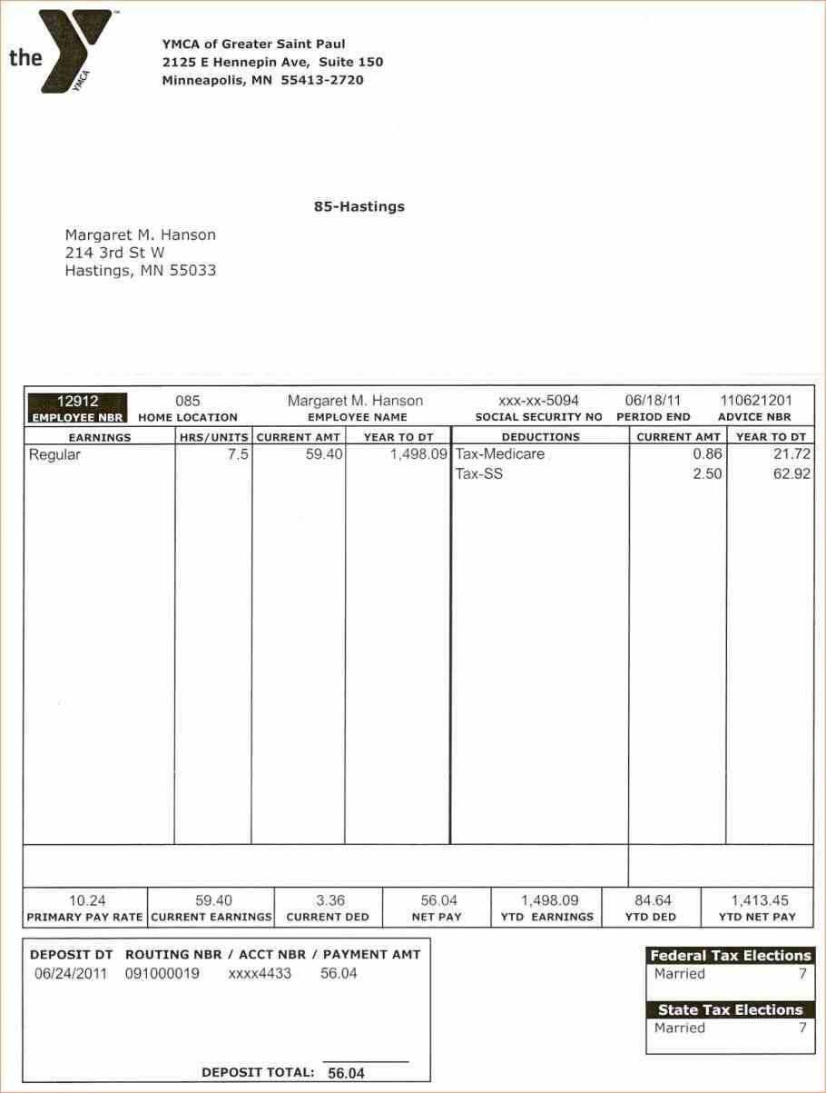 Free Printable Pay Stub Template Canada Check Templates Within Free Pay Stub Template Word