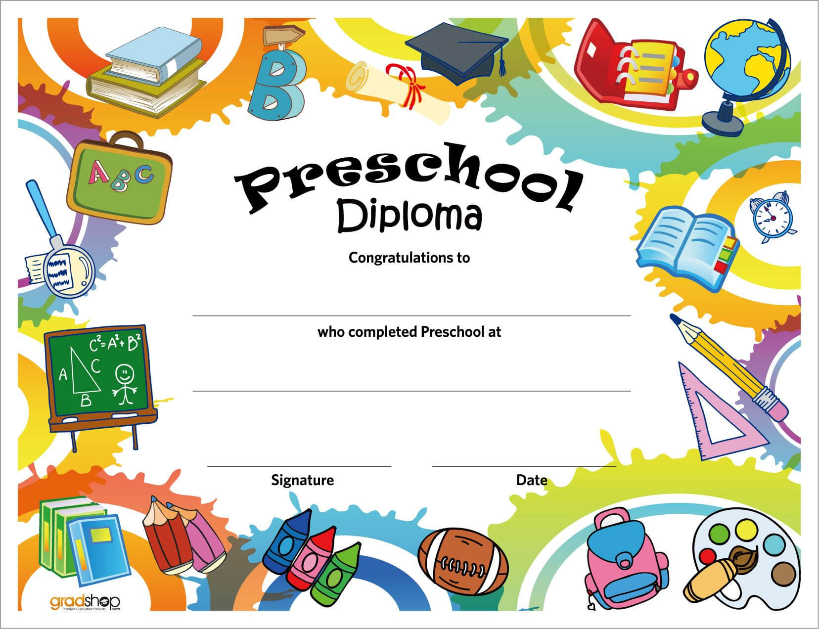 Free Printable Preschool Diplomas | Preschool Classroom In Free Printable Graduation Certificate Templates