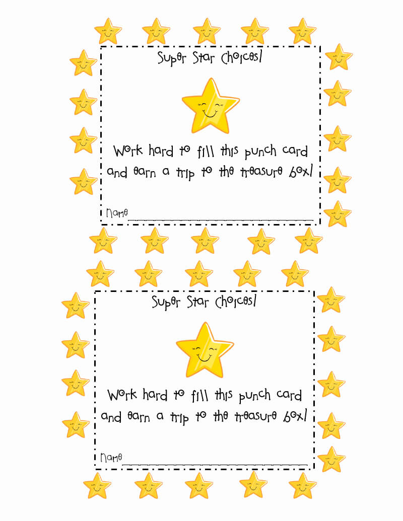 Free Printable Punch Card Template Of Best S Of Student Pertaining To Reward Punch Card Template